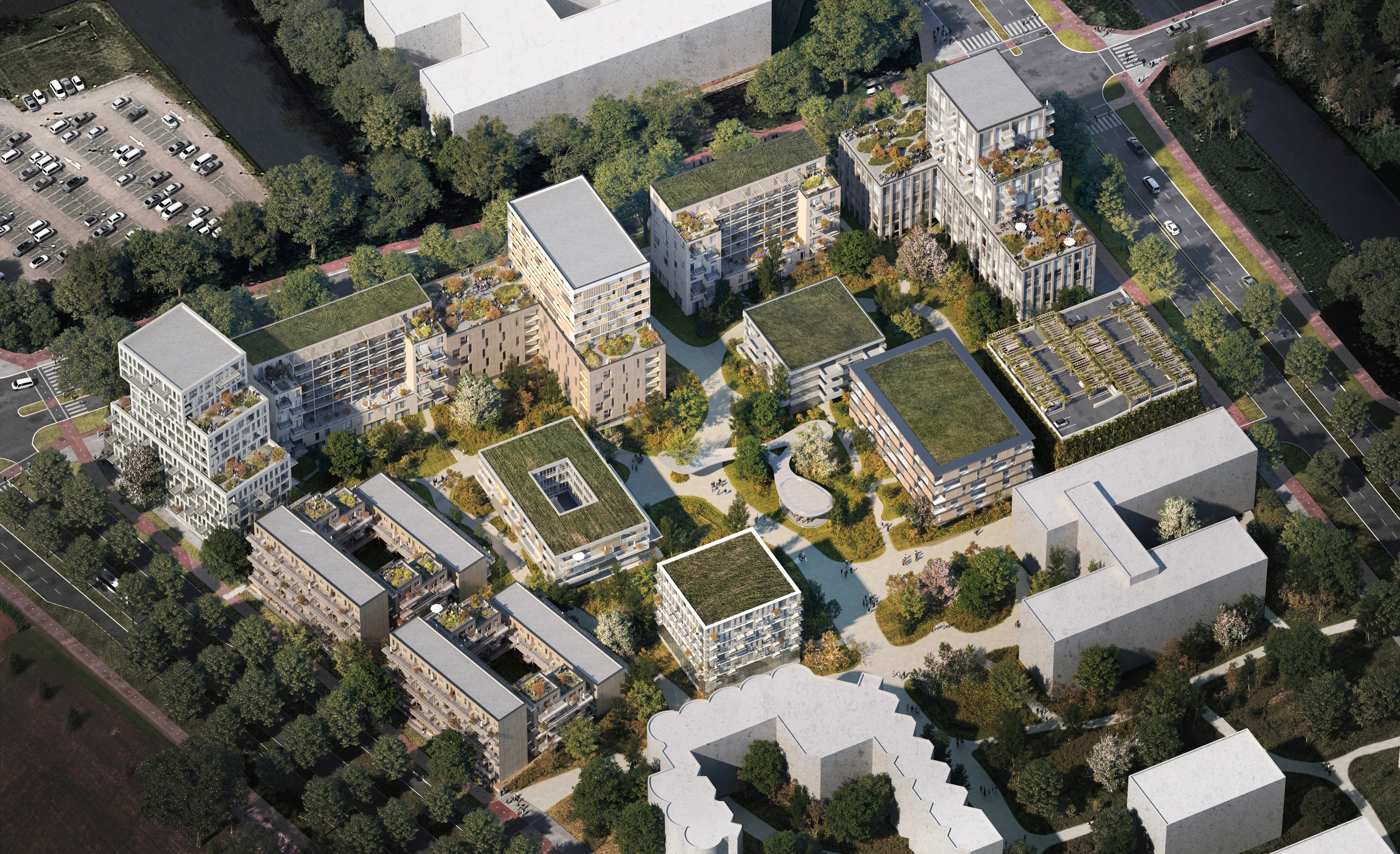 STAD TUSSEN DE BOMEN